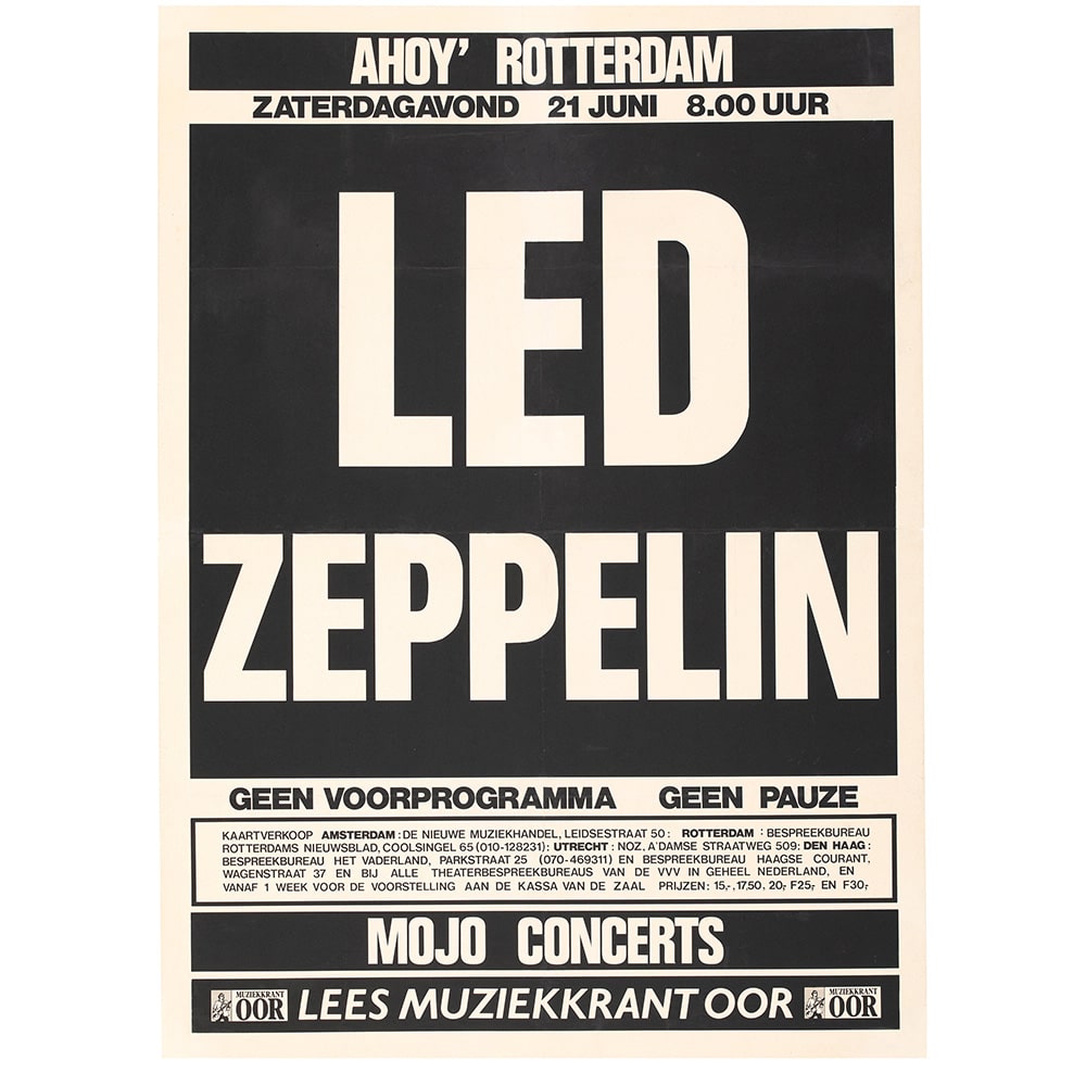 Concert Advertisement <br>1980.06.21 <br>Rotterdam, NL (Poster)