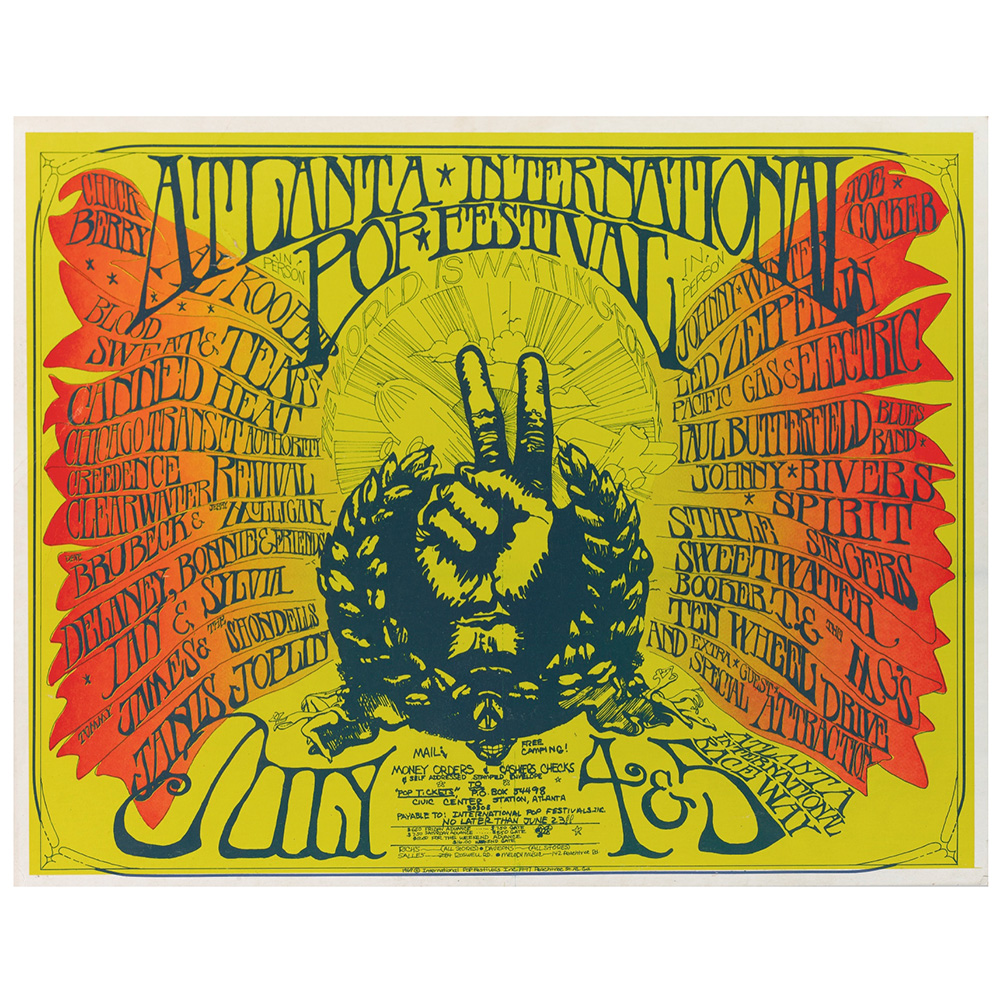 Concert Advertisement <br>1969.07.05 <br>Atlanta, GA (Poster)