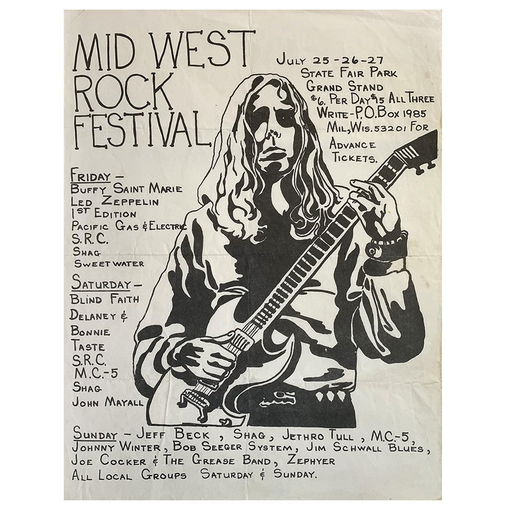Concert Advertisement <br>1969.07.25 <br>West Allis, WI (Handbill)