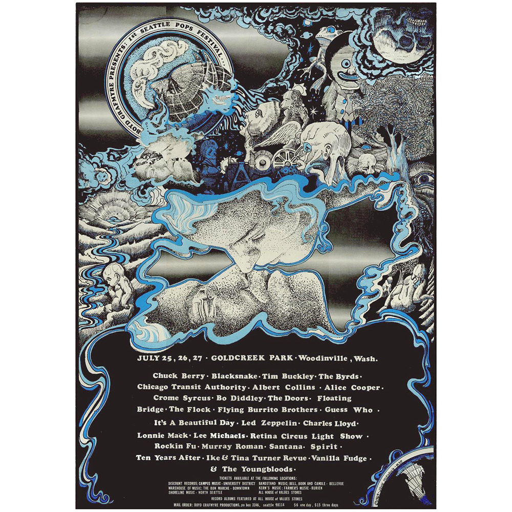 Concert Advertisement <br>1969.07.27 <br>Seattle, WA (Poster)