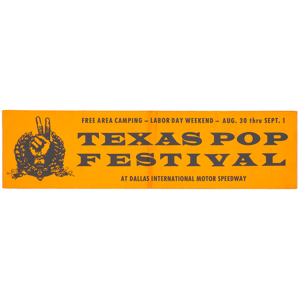 Concert Rarity <br>1969.08.31 <br>Lewisville, Sticker