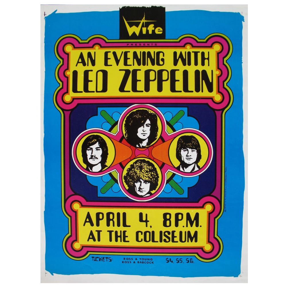 Concert Advertisement <br>1970.04.04 <br>Indianapolis, IN (Poster)