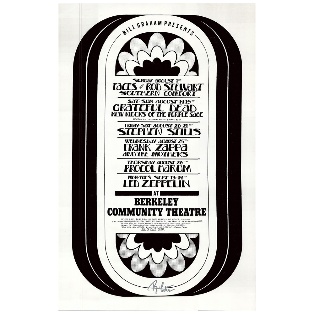 Concert Advertisement <br>1971.09.13 <br>Berkeley, CA (Poster)