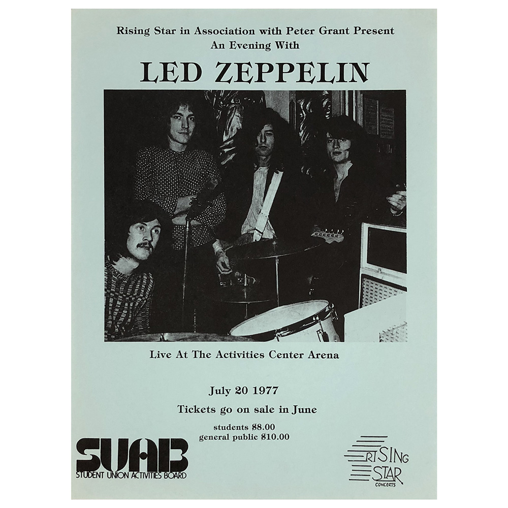 Concert Advertisement <br>1977.07.20 <br>Tempe, AZ (Handbill)