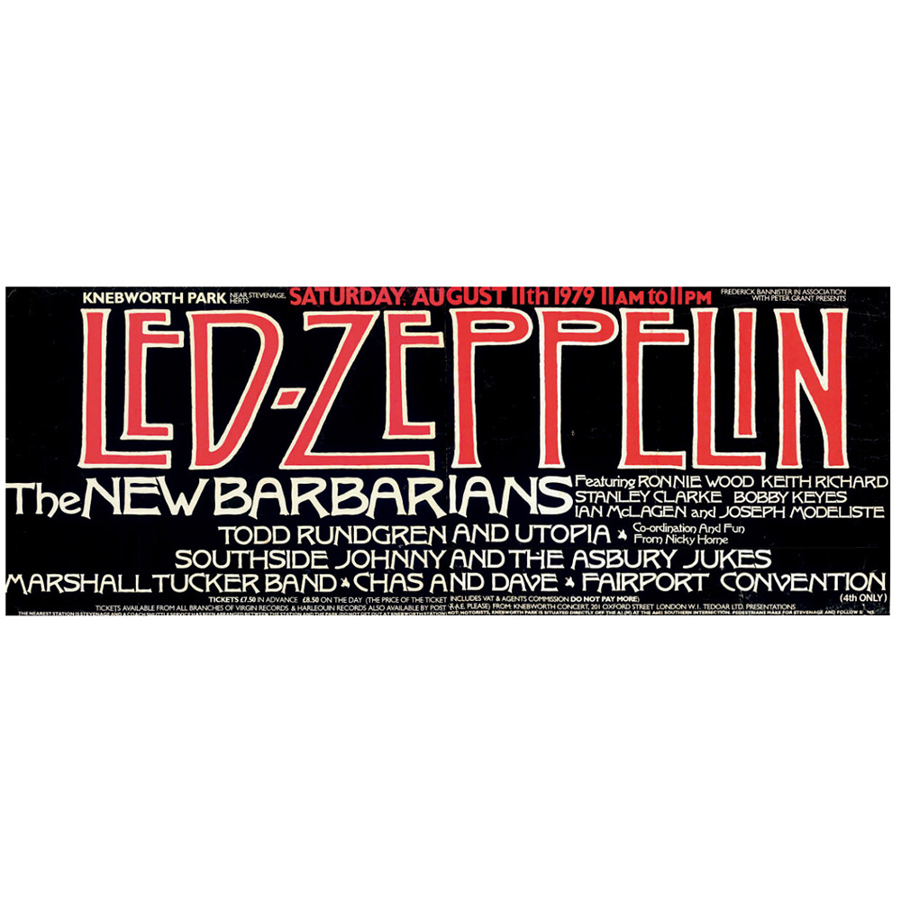 Concert Advertisement <br>1979.08.11 <br>Knebworth, UK (Poster)