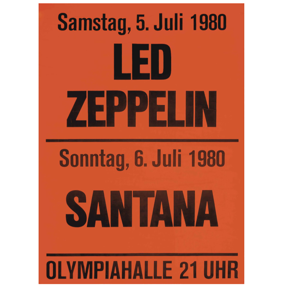 Concert Advertisement <br>1980.07.05 <br>Munich, DE (Poster)
