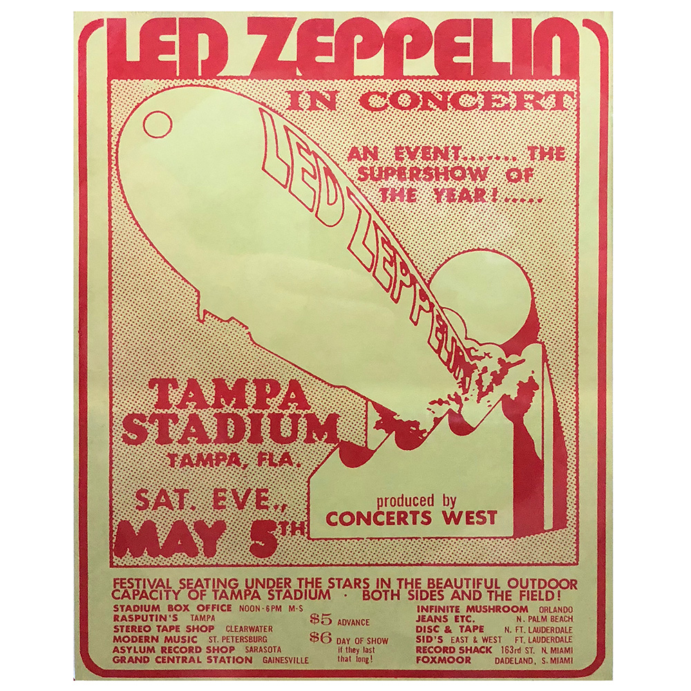 Concert Advertisement <br>1973.05.05 <br>Tampa, FL (Handbill)
