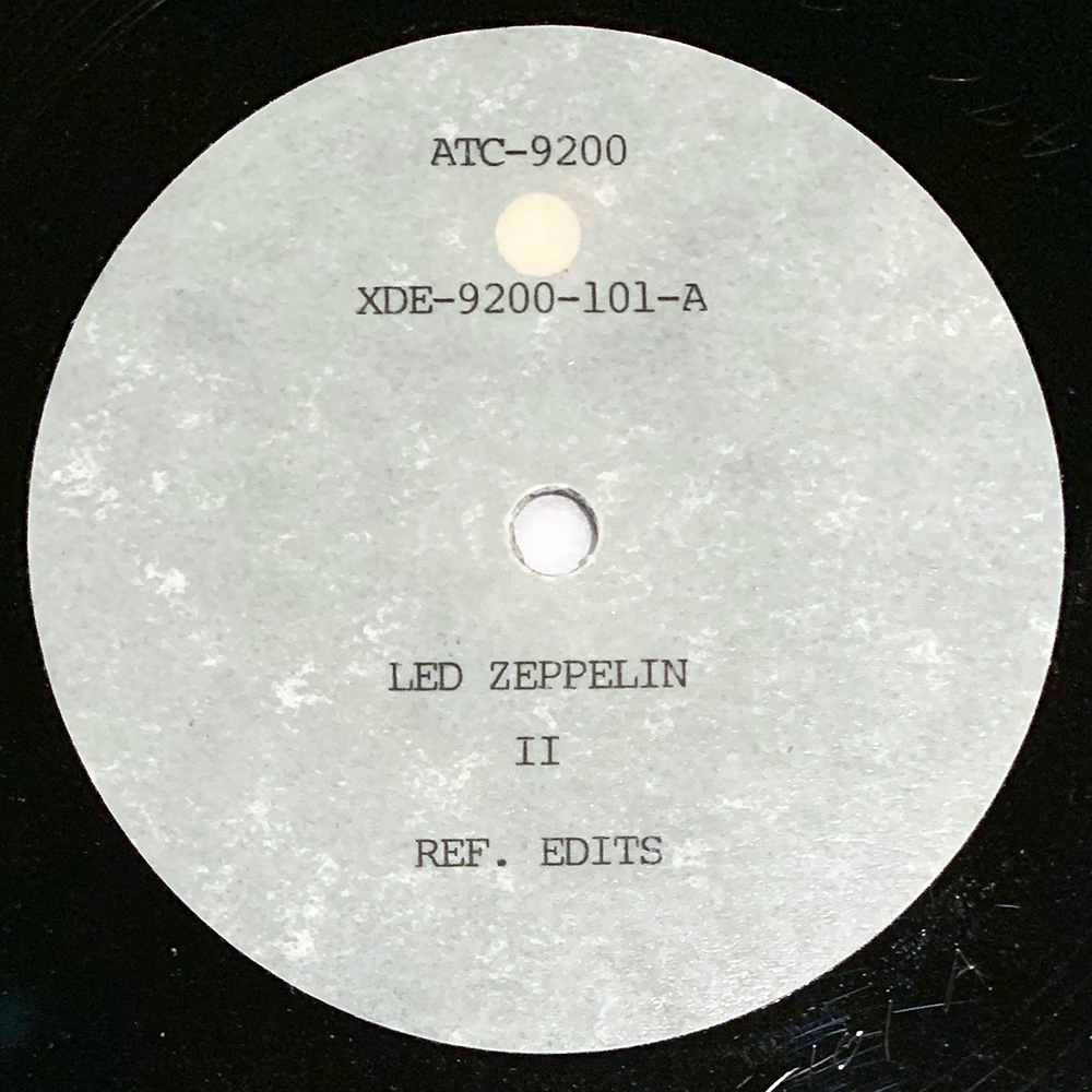 LP <br>Led Zeppelin II <br>South Africa (ATC-9200) Acetate - Image 2