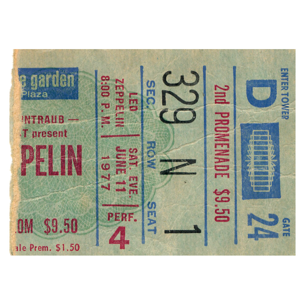 Concert Ticket <br>1977.06.11 <br>New York, NY