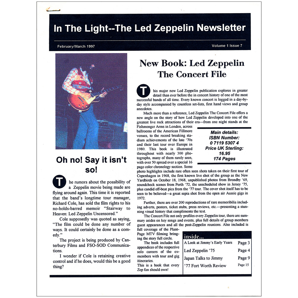 Fanzine <br>In The Light (#07)