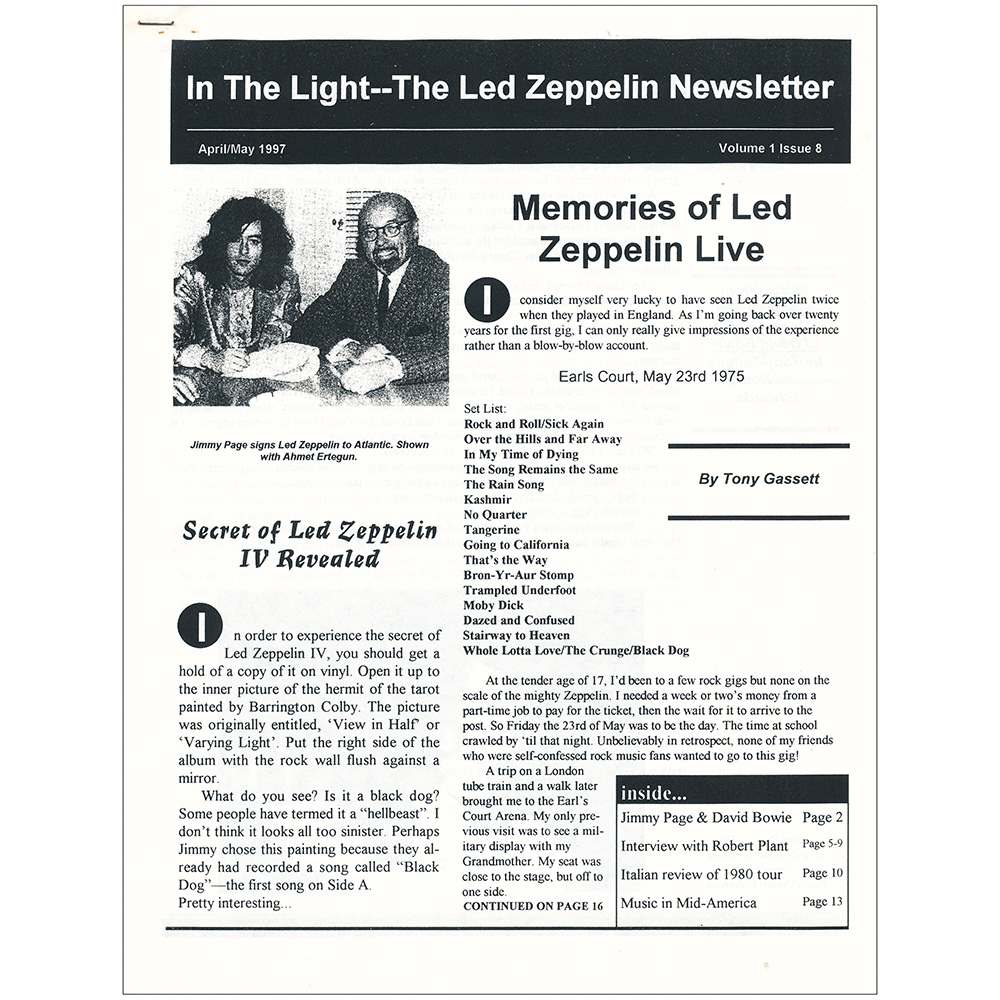Fanzine <br>In The Light (#08)