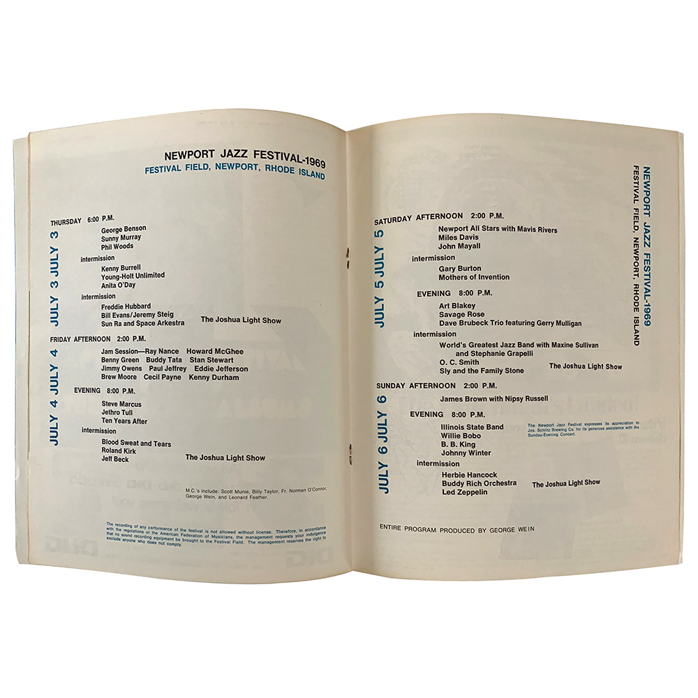 Program <br>1969.07.06 <br>Newport Jazz Festival, Newport, RI - Image 2