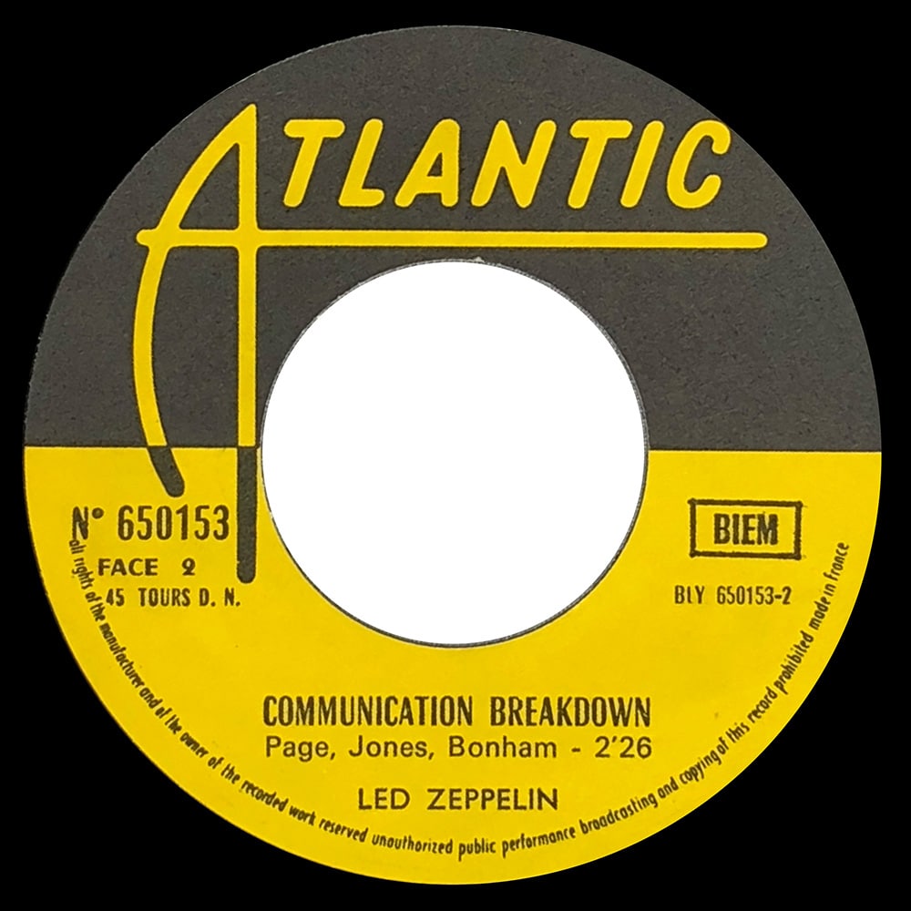 Single <br>France (650153) <br>Good Times Bad Times / Communication Breakdown (Promo) - Image 4