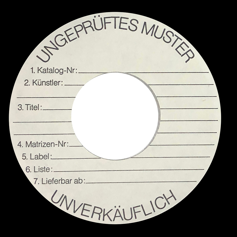 Single <br>Germany (SSK 19407) <br>Candy Store Rock / Royal Orleans (Test Pressing #1)