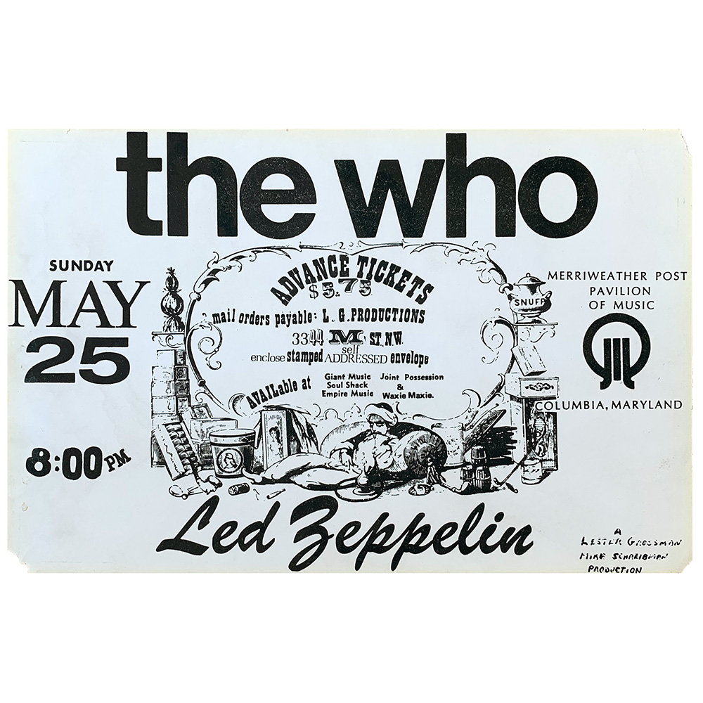 Concert Advertisement <br>1969.05.25 <br>Columbia, MD (Handbill)