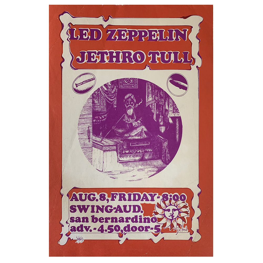 Concert Advertisement <br>1969.08.08 <br>San Bernardino, CA (Handbill)