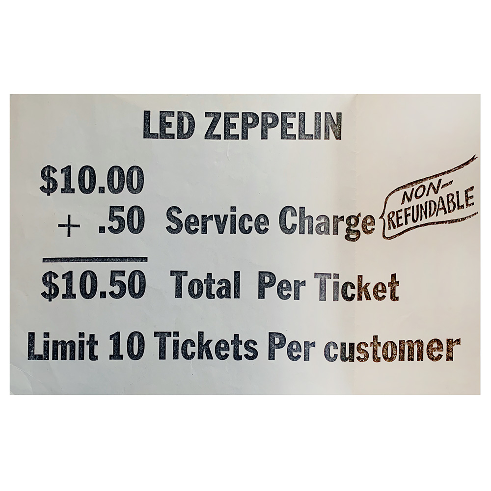 Concert Rarity <br>1977.08.06 <br>Buffalo, Ticket Sign