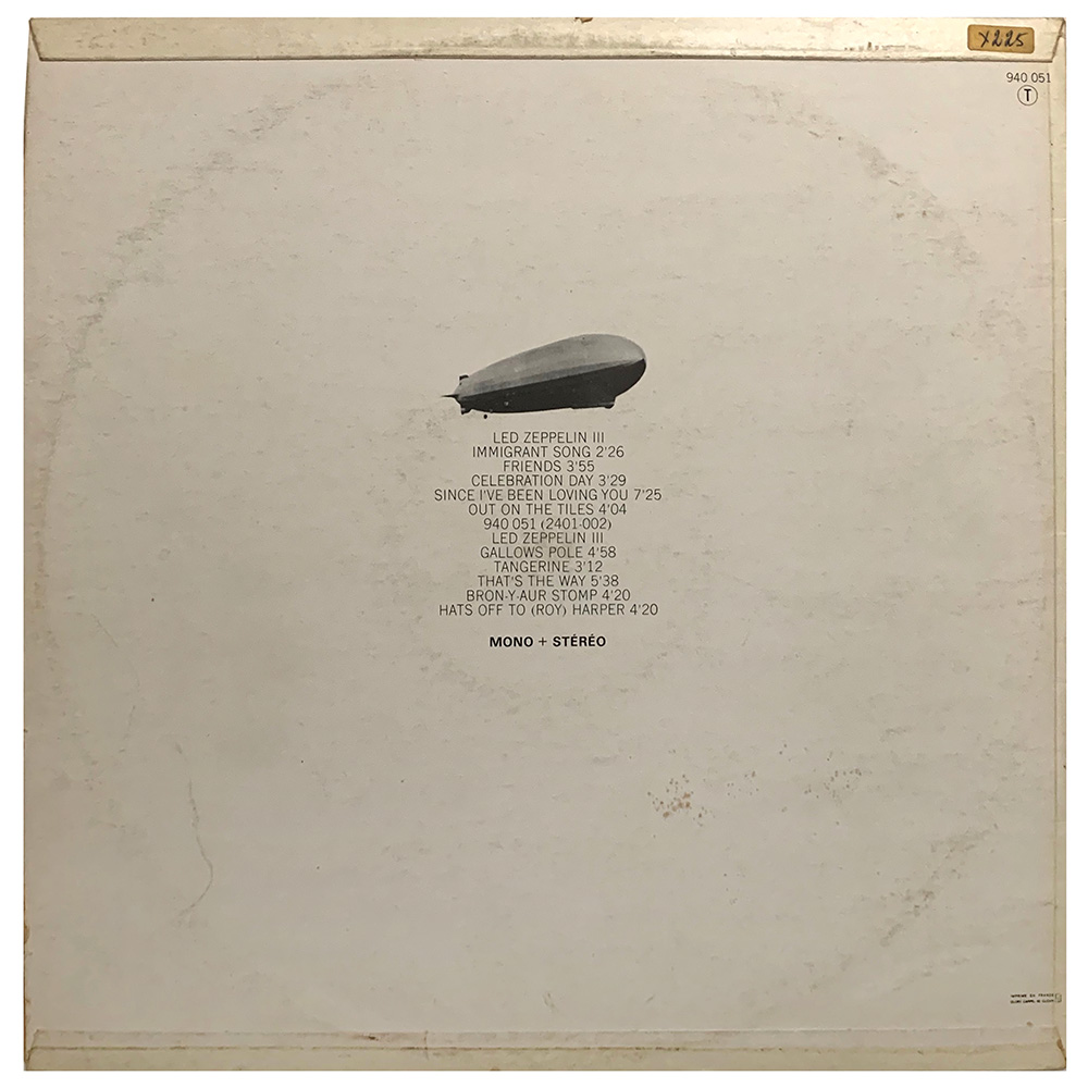 LP <br>Led Zeppelin III <br>France (940.051) #1 - Image 2
