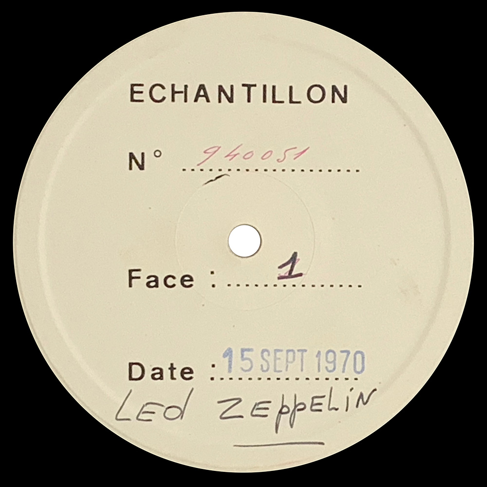 LP <br>Led Zeppelin III <br>France (940051) Test Pressing