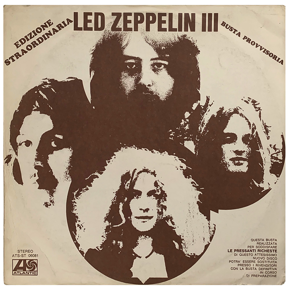LP <br>Led Zeppelin III <br>Italy, Extraordinary Edition (ATS ST 06081) #2