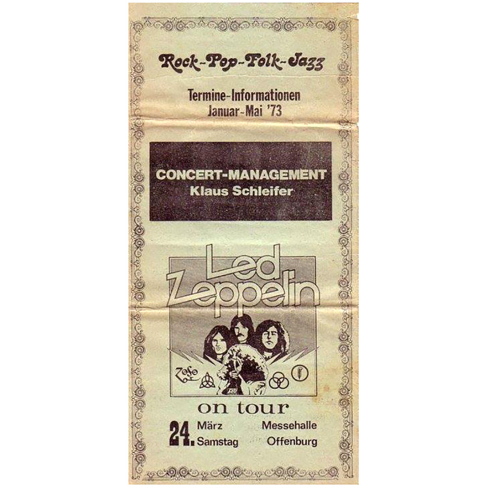 Concert Advertisement <br>1973.03.24 <br>Offenburg, DE (Ad)