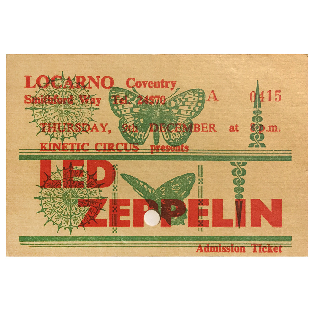 Concert Ticket <br>1971.12.09 <br>Coventry, UK