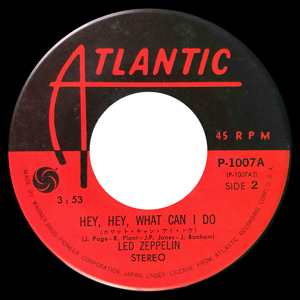 Single <br>Japan (P-1007) <br>Immigrant Song / Hey, Hey What Can I Do (#1) - Image 3