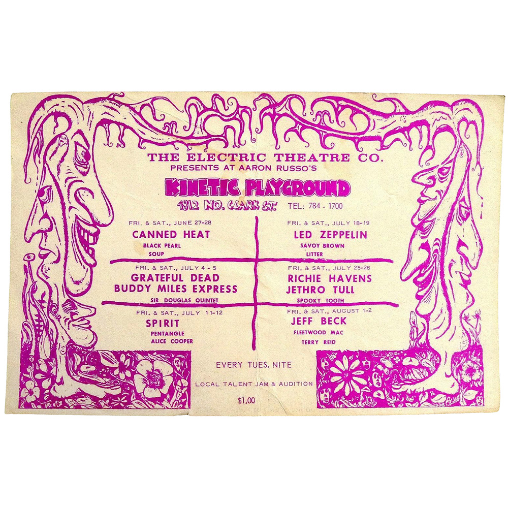 Concert Advertisement <br>1969.07.18 <br>Chicago, IL (Mailer)