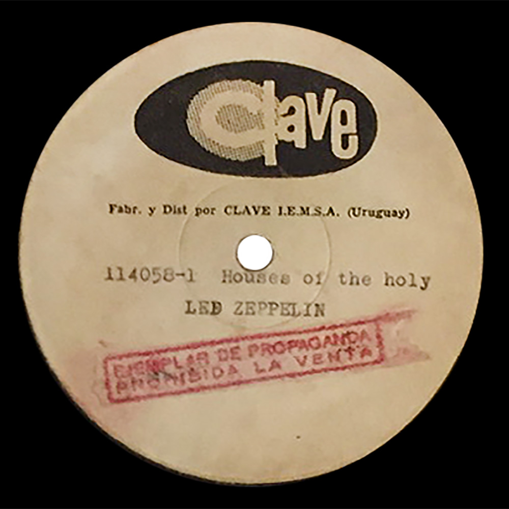 LP <br>Houses of the Holy <br>Uruguay (114058) Test Pressing #1 - Image 2