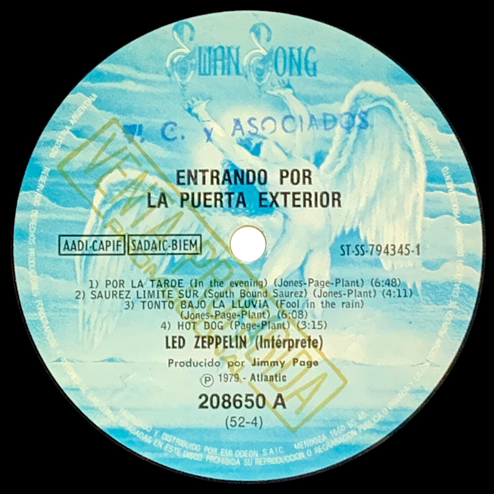 LP <br>In Through the Out Door <br>Argentina (208650) Promo - Image 3