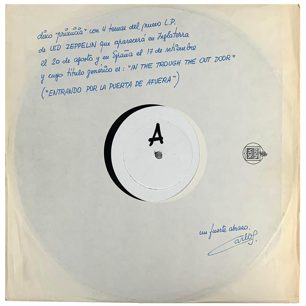 LP <br>In Through the Out Door <br>Spain, 4-Track (N/A) Promo #1 - Image 3