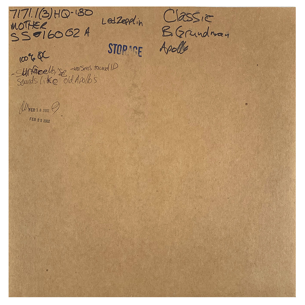 LP <br>In Through the Out Door <br>USA (SS 16002) Mother Plate