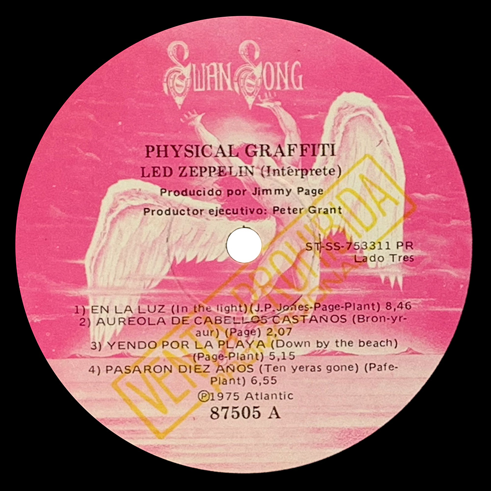 LP <br>Physical Graffiti <br>Argentina (87504/5) Promo - Image 3