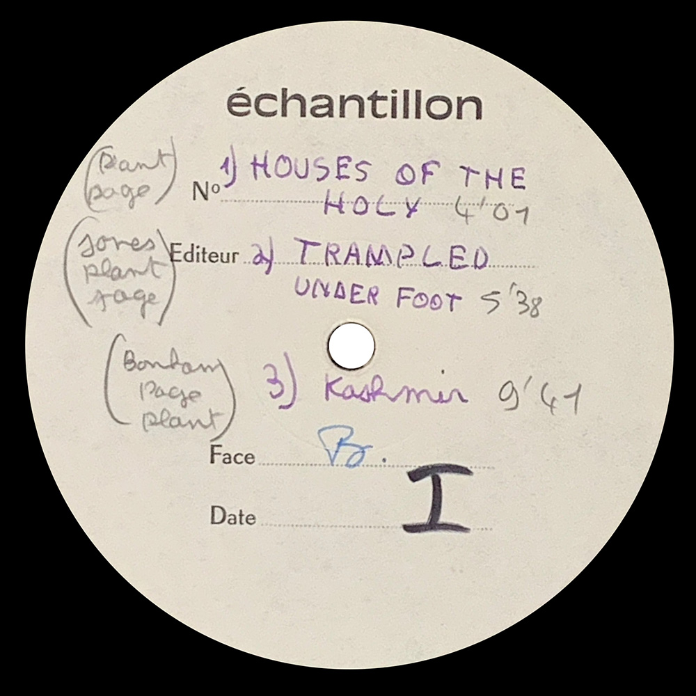 LP <br>Physical Graffiti <br>France (SS 89400) Test Pressing