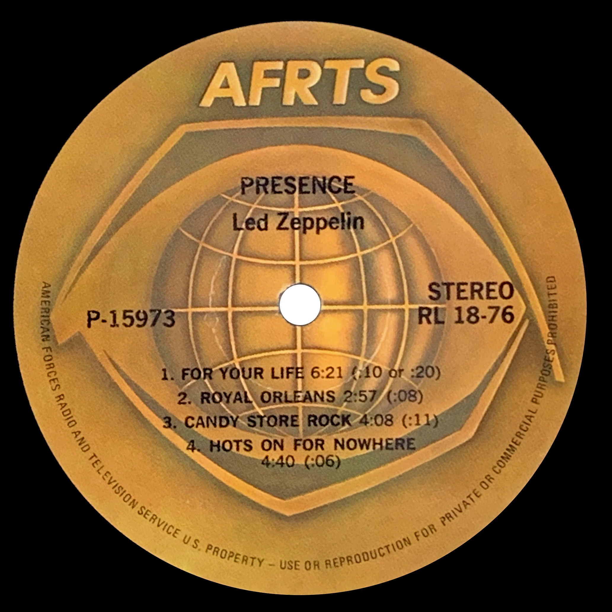 LP <br>Presence <br>USA (RL18-76) Promo