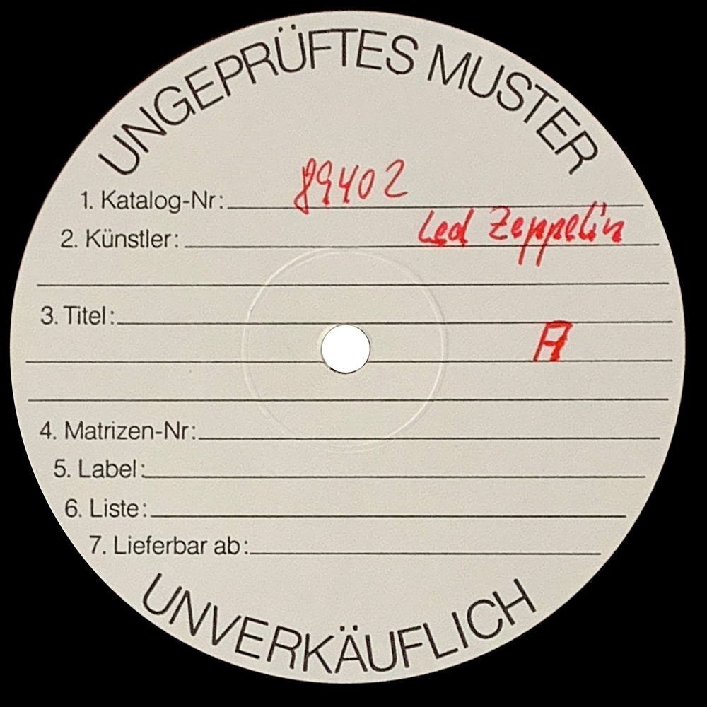 LP <br>TSRTS <br>Germany (89402) Test Pressing