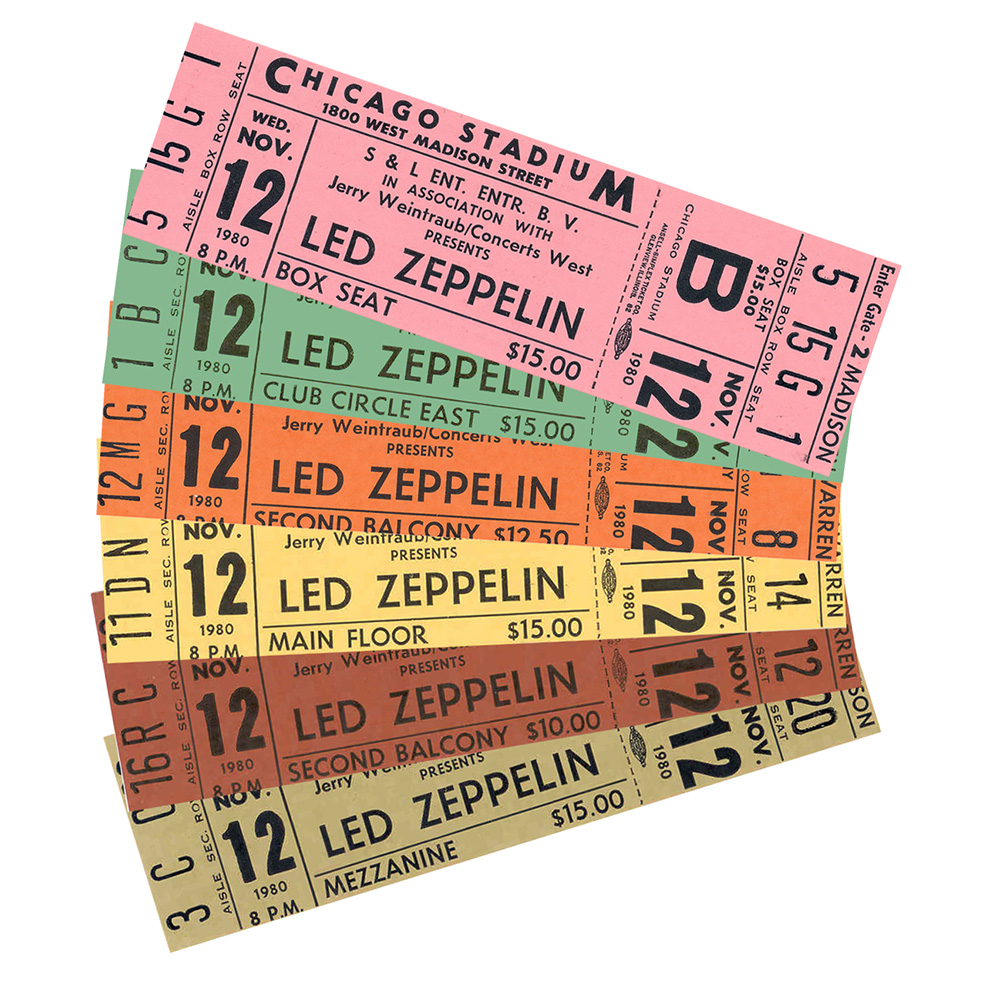 Concert Ticket <br>1980.11.12 <br>Chicago, IL
