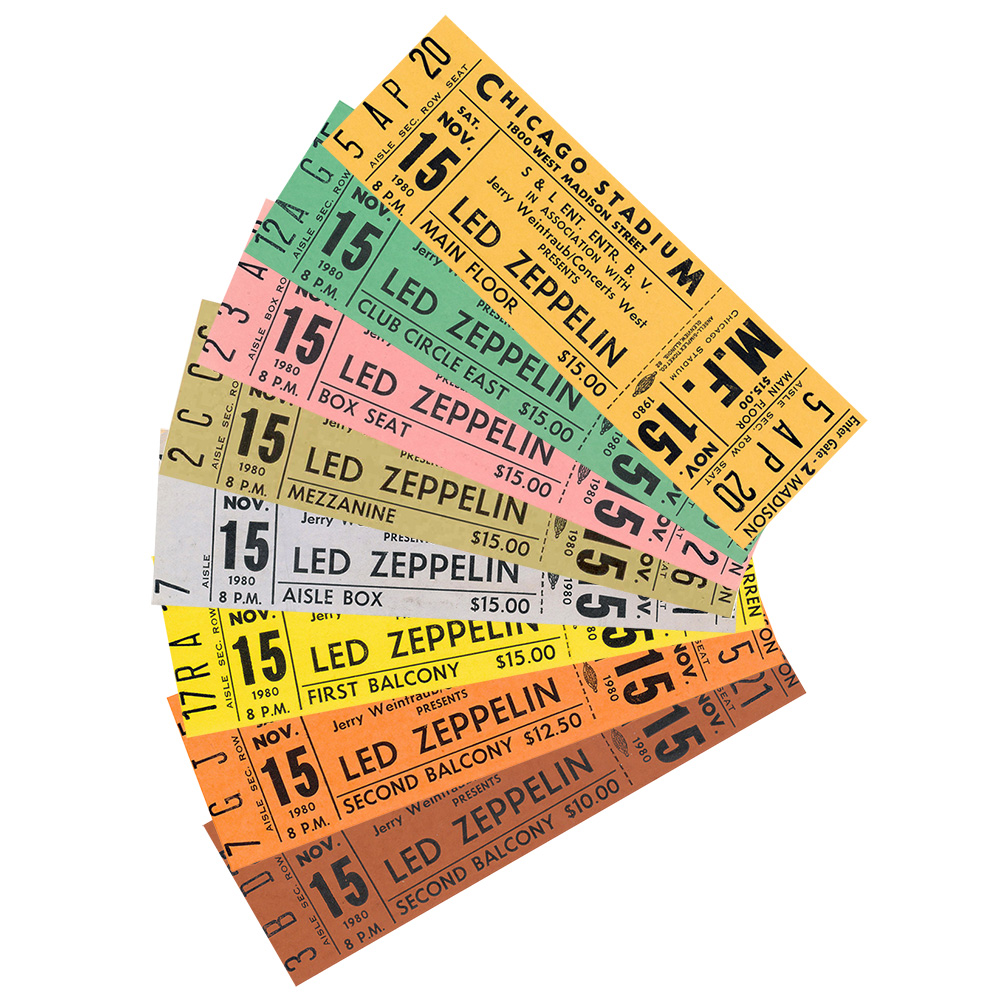Concert Ticket <br>1980.11.15 <br>Chicago, IL