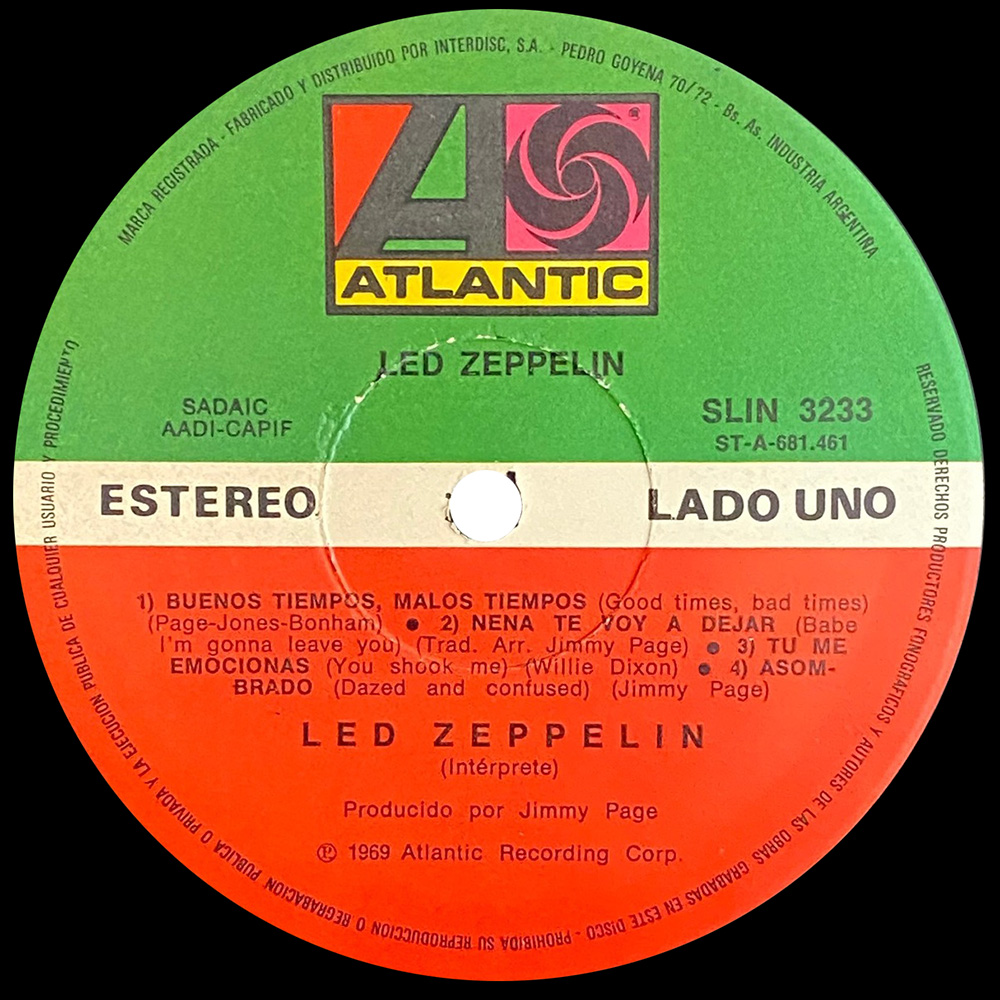 LP <br>Led Zeppelin <br>Argentina (SLIN 3233) - Image 3