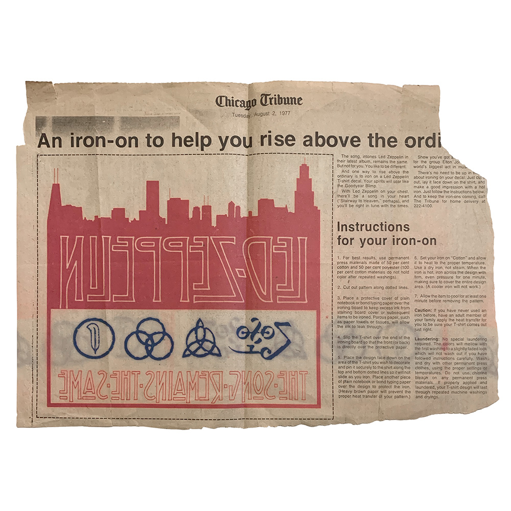 T-Shirt Iron-On (1977) <br>Chicago Tribune (USA)