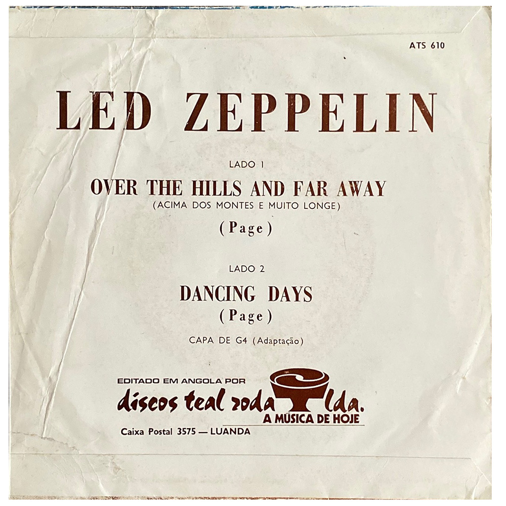 Single <br>Angola (ATS610) <br>Over The Hills and Far Away / Dancing Days - Image 2