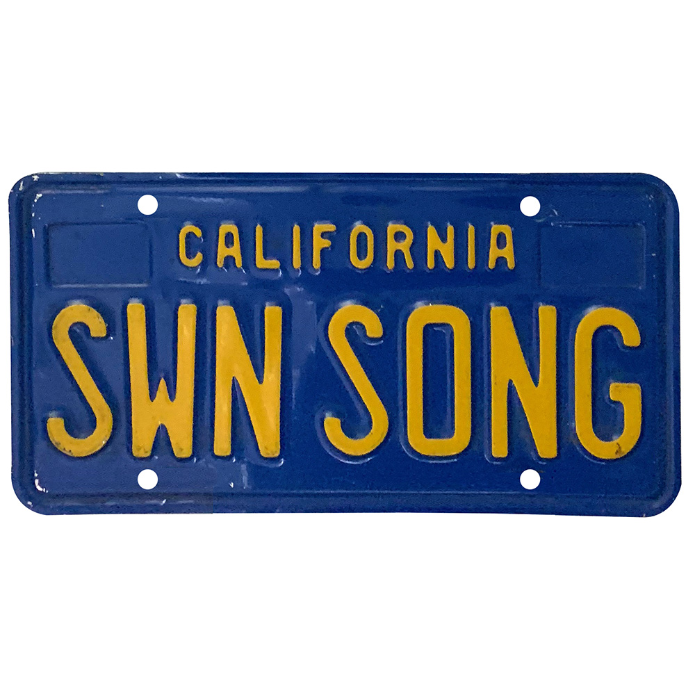 License Plate, California