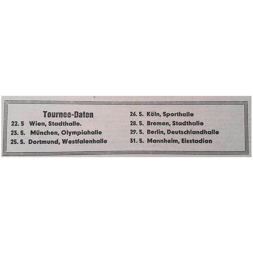 Concert Advertisement <br>1980 <br>Germany, original dates (Ad)