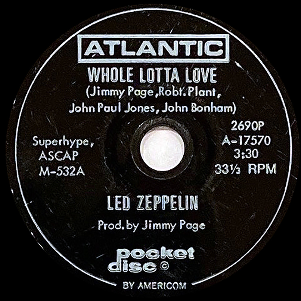 Whole Lotta Love (1969) <br>Pocket Disc, 4" flexidisc (USA) - Image 3