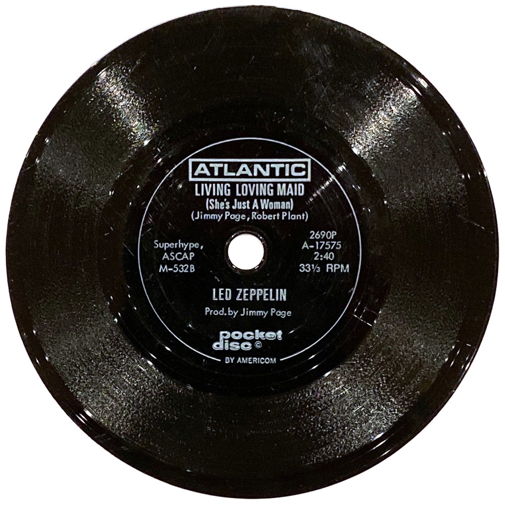 Whole Lotta Love (1969) <br>Pocket Disc, 4" flexidisc (USA) - Image 2