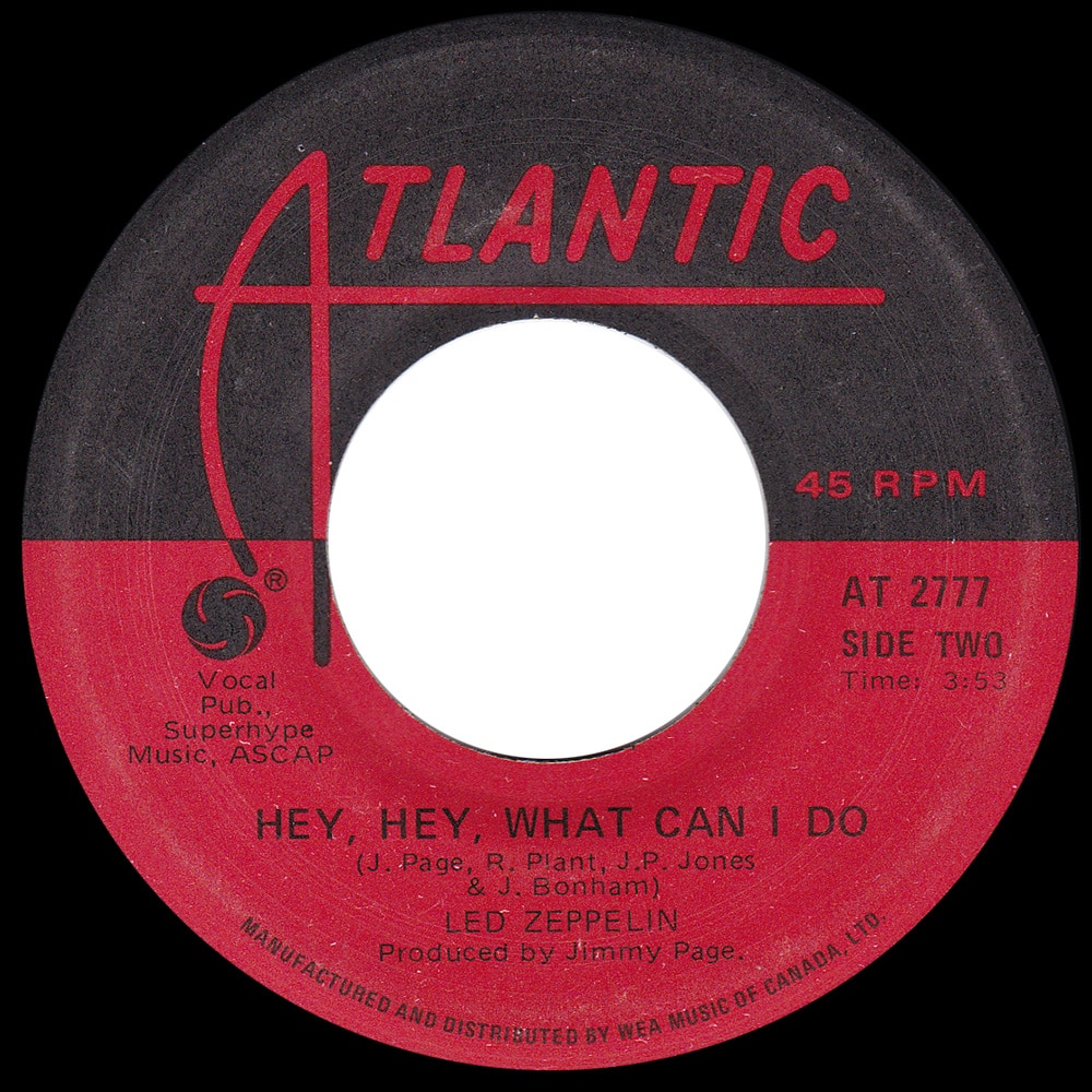 Single <br>Canada (AT 2777) <br>Immigrant Song / Hey, Hey, What Can I Do (#2) - Image 2