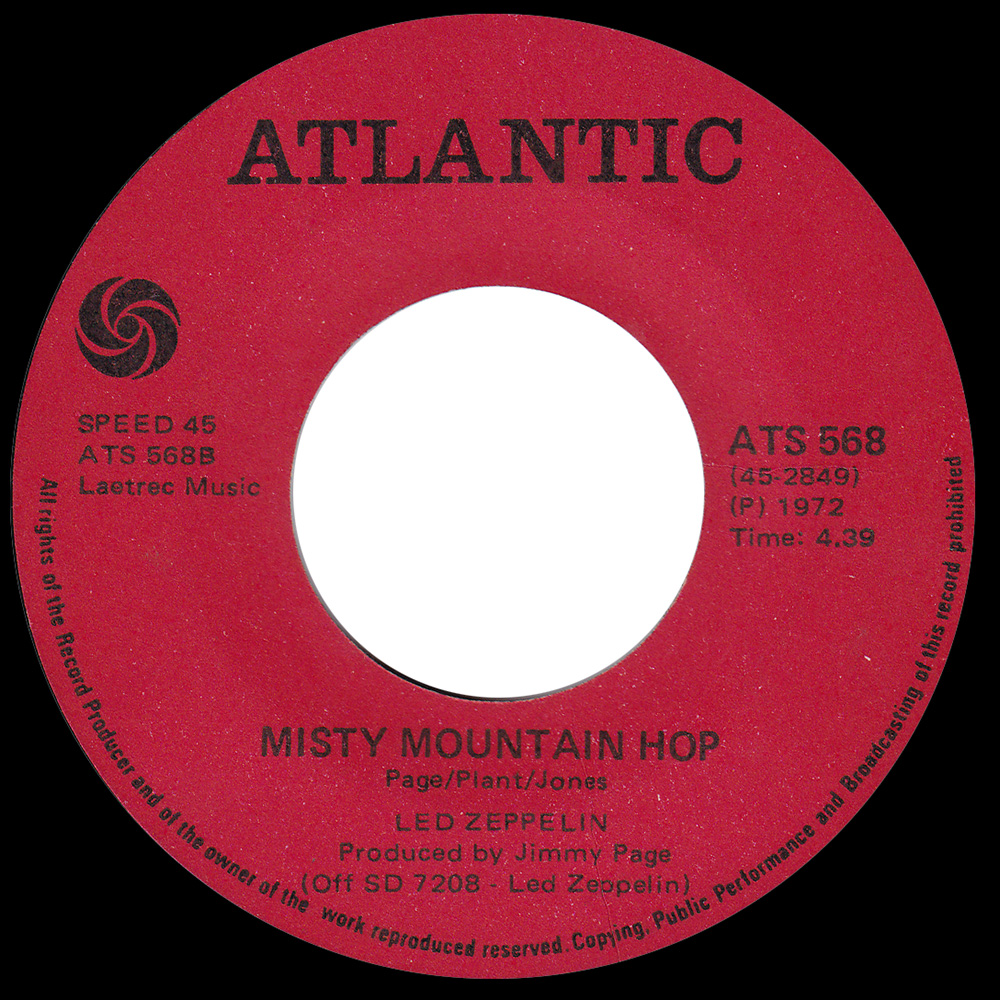 Single <br>Angola (ATS 568) <br>Black Dog / Misty Mountain Hop (#1) - Image 2