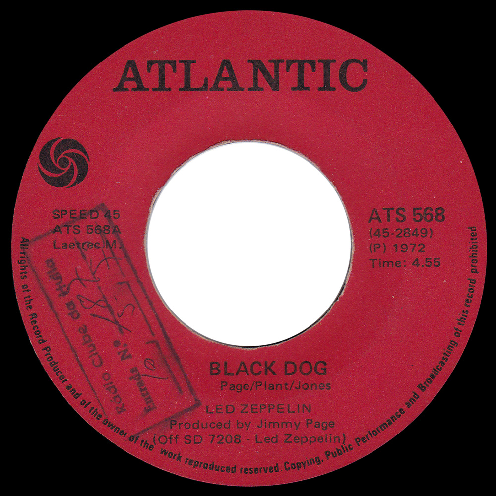 Single <br>Angola (ATS 568) <br>Black Dog  /  Misty Mountain Hop (#2)