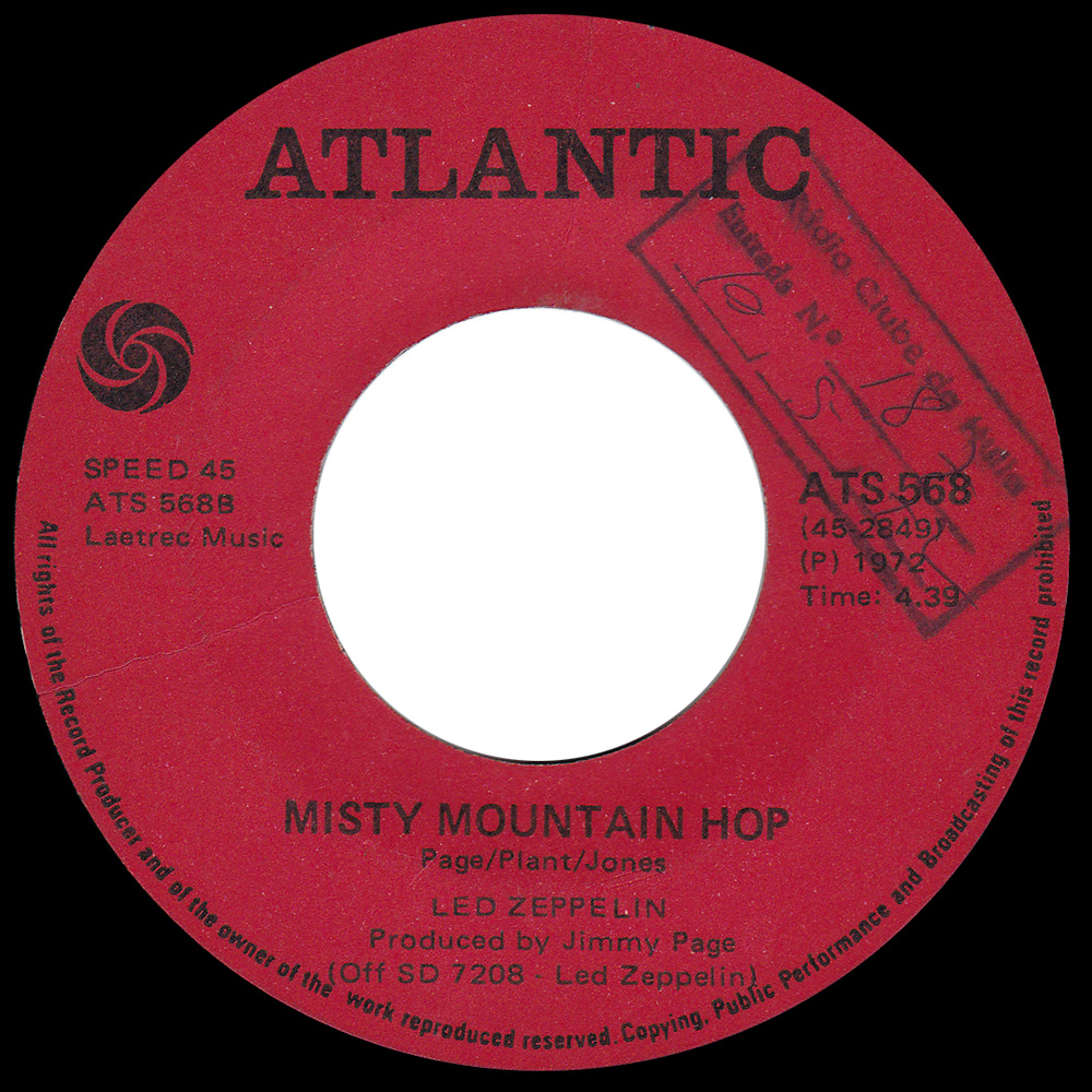 Single <br>Angola (ATS 568) <br>Black Dog / Misty Mountain Hop (#2) - Image 2