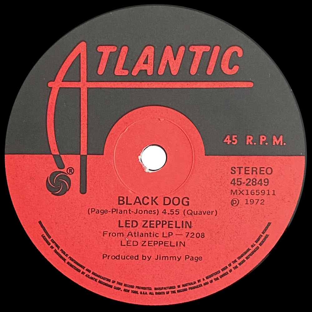 Single <br>Australia (45-2849) <br>Black Dog / Misty Mountain Hop - Image 2